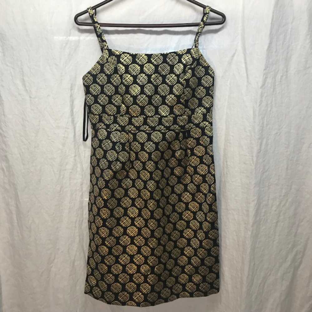 Limited Ed. shiny gold and black dress sz 4